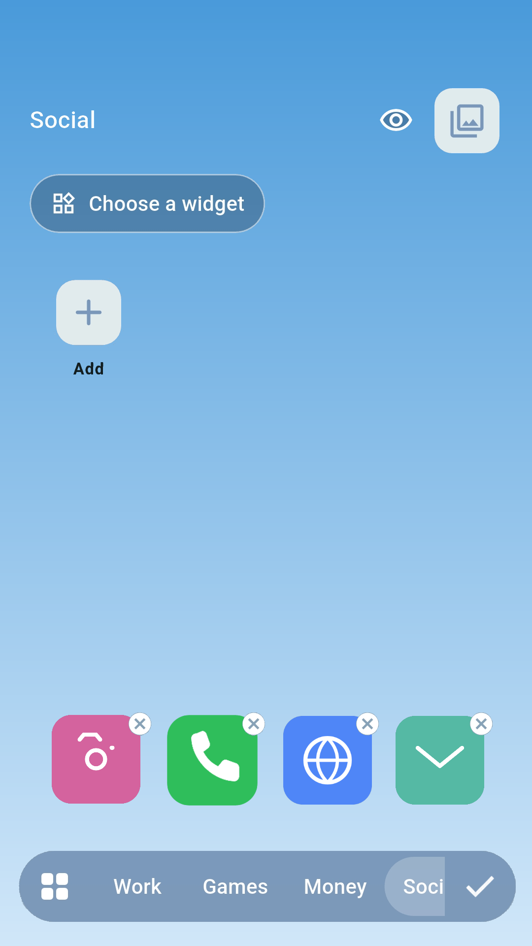 Adding a widget in Page Map edit mode