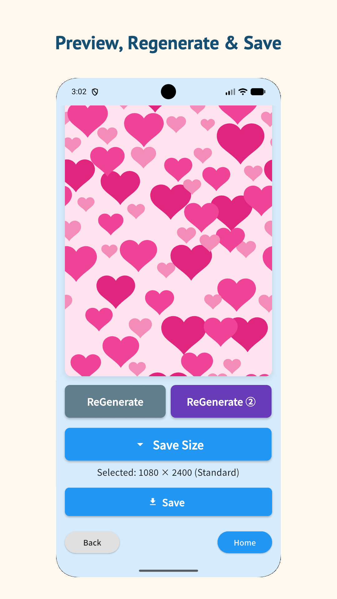 Generated pattern preview with two regeneration modes in Suit Camo Maker